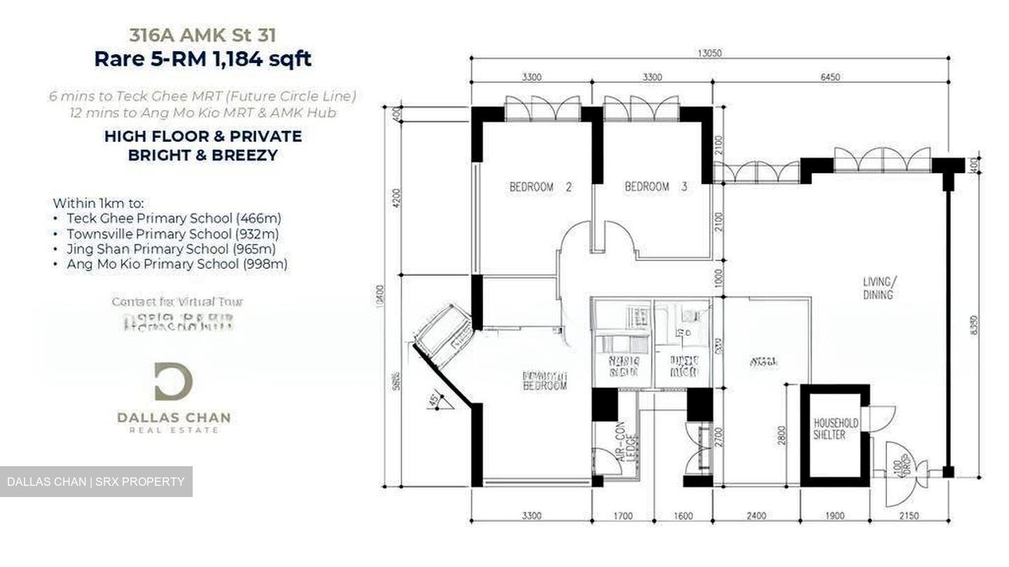 Blk 316A Teck Ghee Vista (Ang Mo Kio), HDB 5 Rooms #608657441